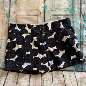LOFT black and ivory shorts